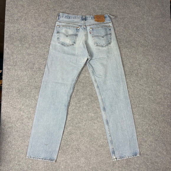 Levi's Other - Levis 501 Mens Light Wash Straight Leg Button Fly Denim Jeans 32x32 Vintage